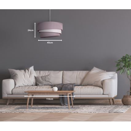 Duolla - Pakabinamas sietynas TRIO 1xE27/40W/230V diametras 45 cm pilka/balta