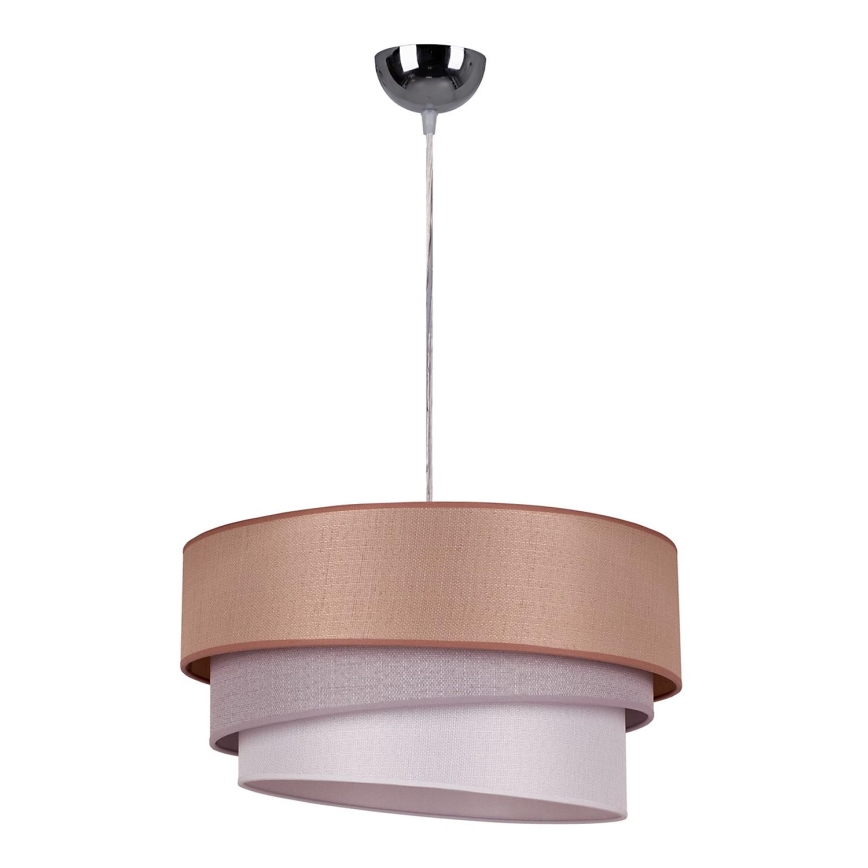 Duolla - Pakabinamas sietynas TRIO 1xE27/40W/230V diametras 45 cm ruda/pilka/sidabras