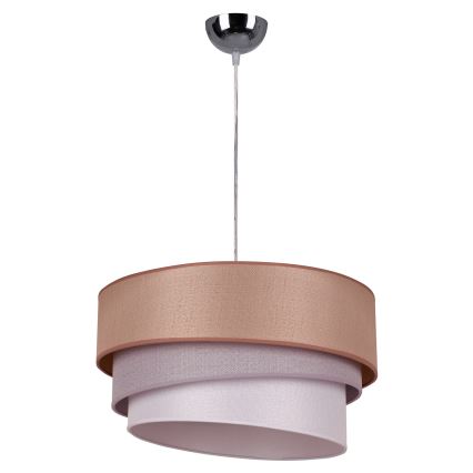 Duolla - Pakabinamas sietynas TRIO 1xE27/40W/230V diametras 45 cm ruda/pilka/sidabras