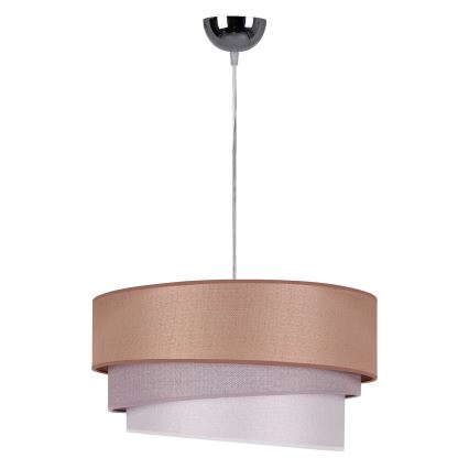 Duolla - Pakabinamas sietynas TRIO 1xE27/40W/230V diametras 45 cm ruda/pilka/sidabras