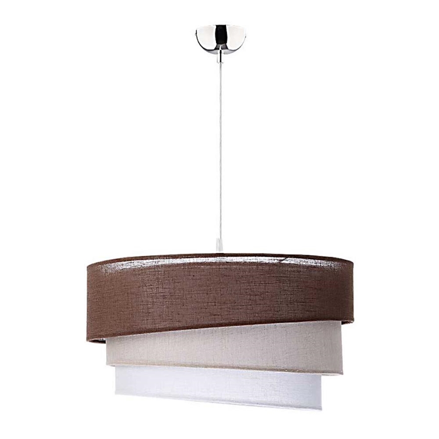 Duolla - Pakabinamas sietynas TRIO 1xE27/40W/230V diametras 45 cm ruda/smėlio spalva/balta