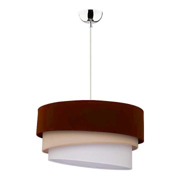 Duolla - Pakabinamas sietynas TRIO 1xE27/40W/230V diametras 45 cm ruda/smėlio spalva/balta