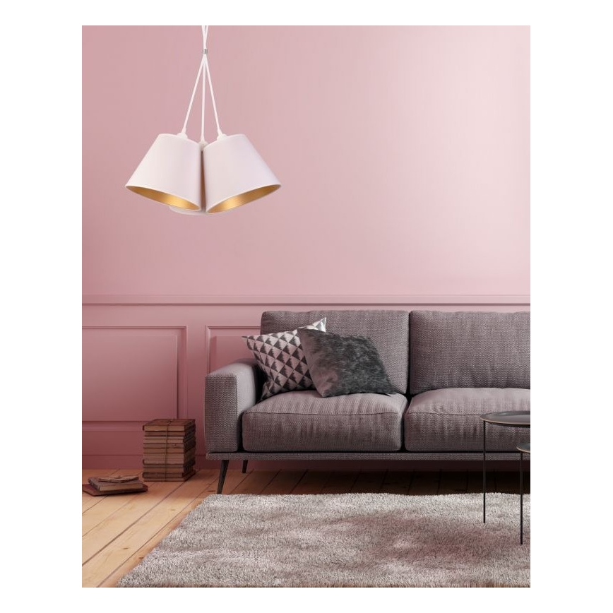Duolla - Pakabinamas sietynas TWIGGY 3xE27/40W/230V diametras 60 cm balta
