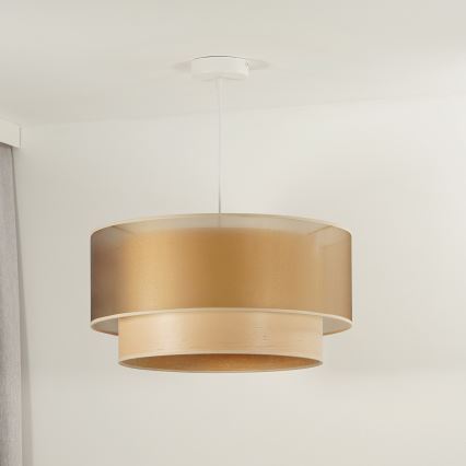 Duolla - Pakabinamas sietynas WOOD BOHO 1xE27/15W/230V diametras 45 cm varis/smėlio spalva