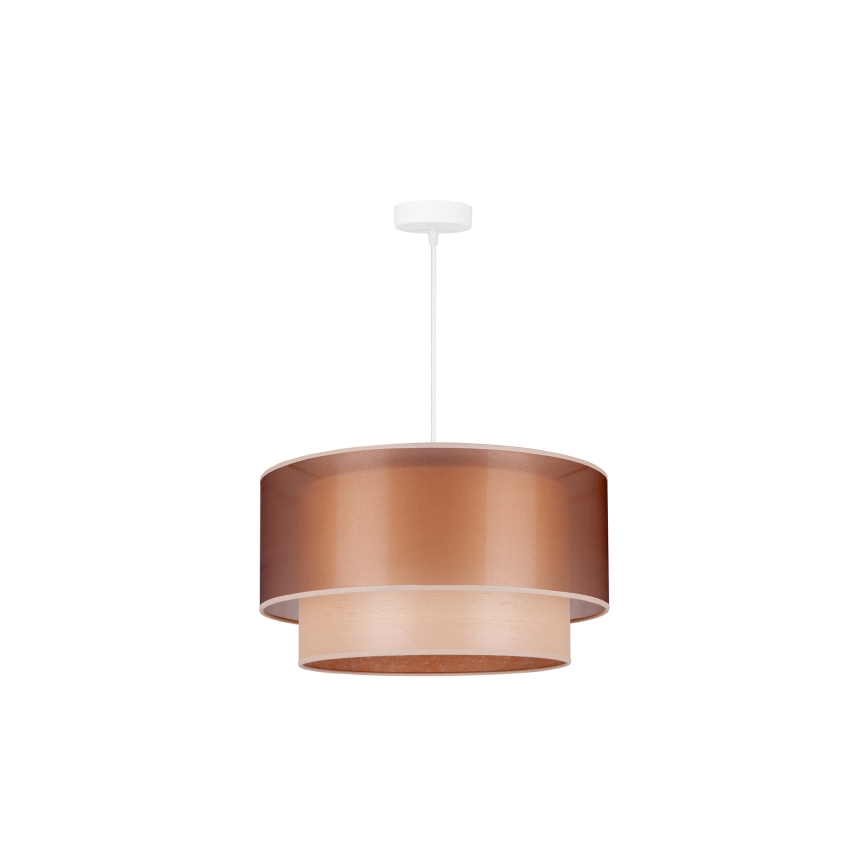 Duolla - Pakabinamas sietynas WOOD BOHO 1xE27/15W/230V diametras 45 cm varis/smėlio spalva