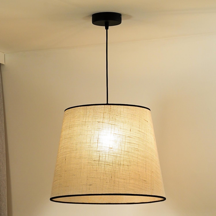 Duolla - Pakabinamas sietynas YUTE 1xE27/15W/230V diametras 38 cm pilka/juoda