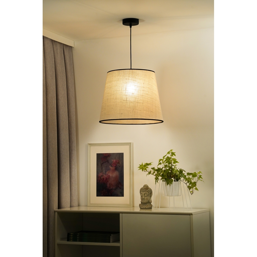 Duolla - Pakabinamas sietynas YUTE 1xE27/15W/230V diametras 38 cm pilka/juoda