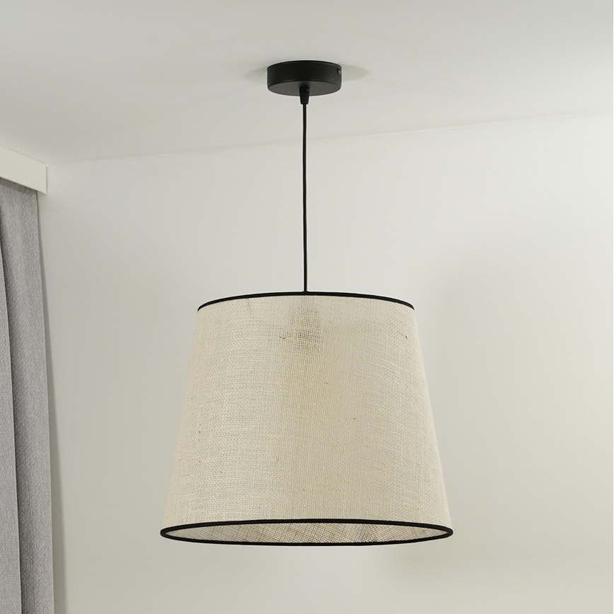 Duolla - Pakabinamas sietynas YUTE 1xE27/15W/230V diametras 38 cm pilka/juoda