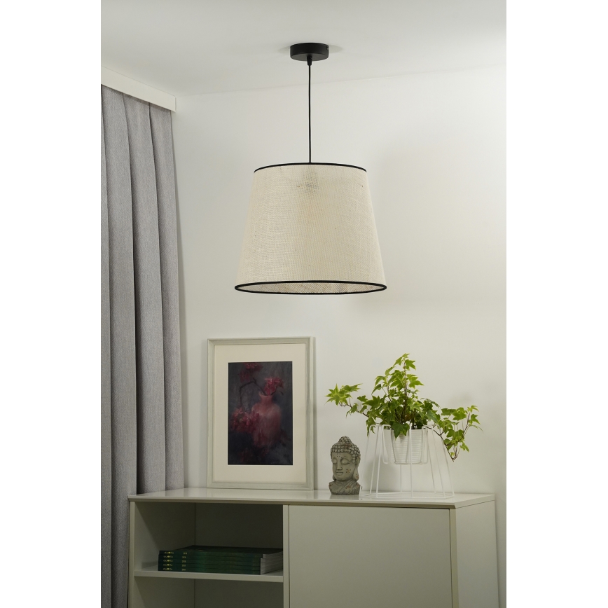 Duolla - Pakabinamas sietynas YUTE 1xE27/15W/230V diametras 38 cm pilka/juoda
