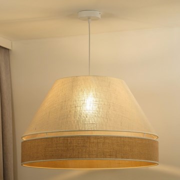 Duolla - Pakabinamas sietynas YUTE AVIGNON 1xE27/15W/230V diametras 60 cm kreminė/smėlio spalva