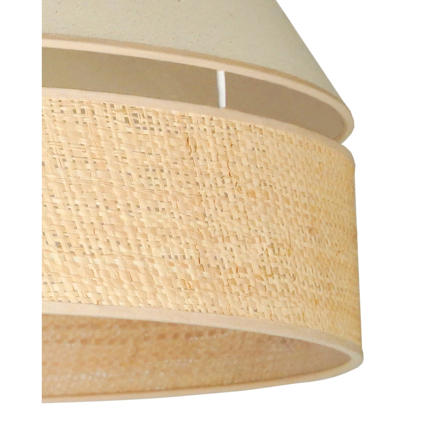 Duolla - Pakabinamas sietynas YUTE AVIGNON 1xE27/15W/230V diametras 60 cm kreminė/smėlio spalva