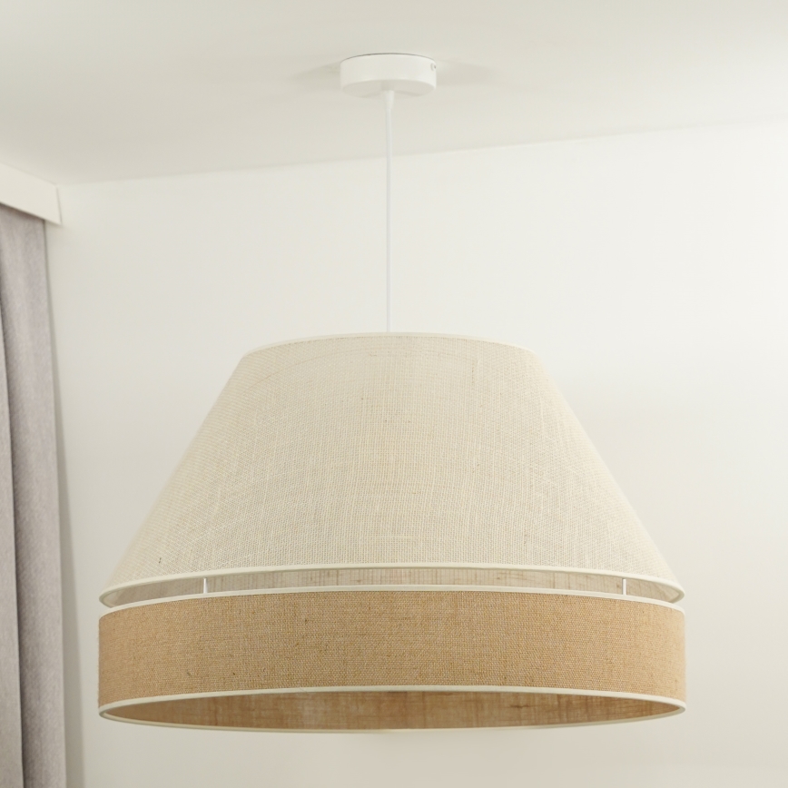 Duolla - Pakabinamas sietynas YUTE AVIGNON 1xE27/15W/230V diametras 60 cm pilka/ruda