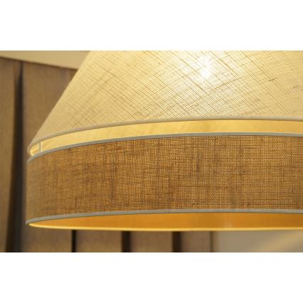 Duolla - Pakabinamas sietynas YUTE AVIGNON 1xE27/15W/230V diametras 60 cm pilka/ruda
