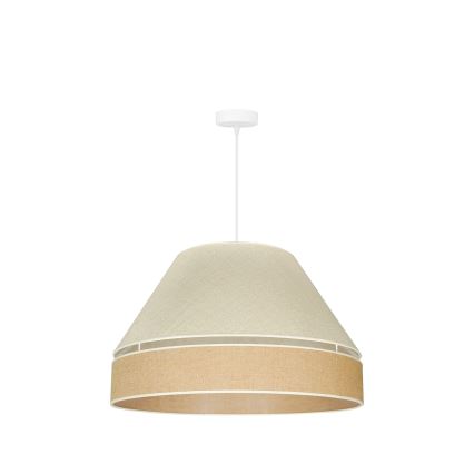 Duolla - Pakabinamas sietynas YUTE AVIGNON 1xE27/15W/230V diametras 60 cm pilka/ruda