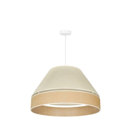 Duolla - Pakabinamas sietynas YUTE AVIGNON 1xE27/15W/230V diametras 60 cm pilka/ruda