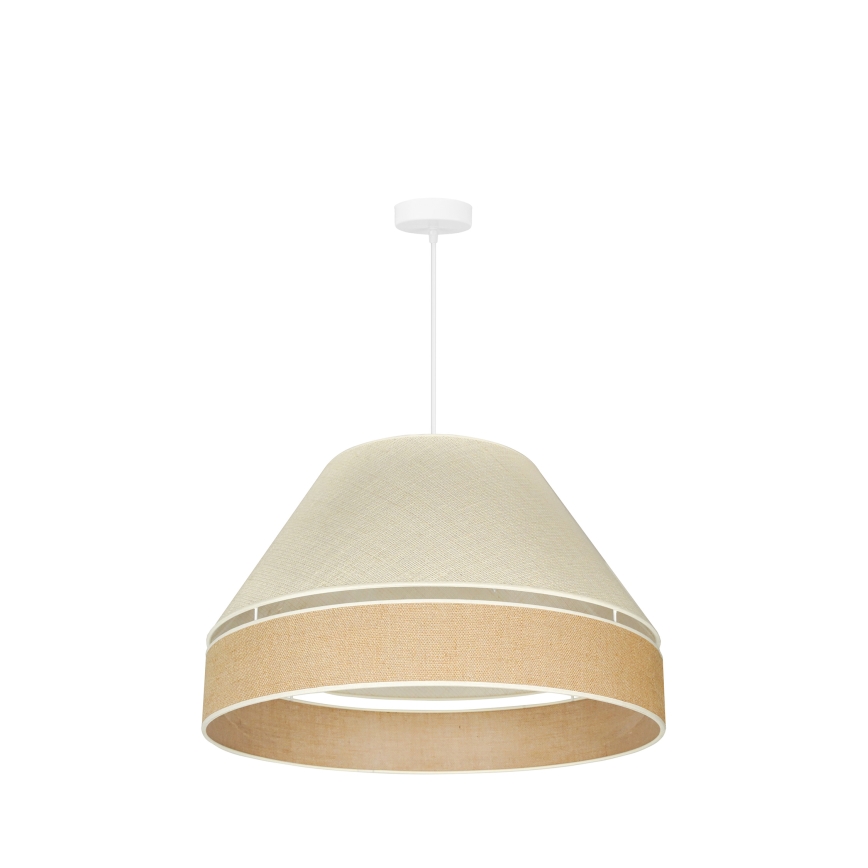 Duolla - Pakabinamas sietynas YUTE AVIGNON 1xE27/15W/230V diametras 60 cm pilka/ruda