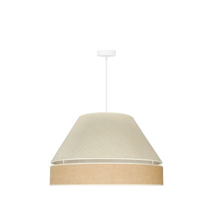 Duolla - Pakabinamas sietynas YUTE AVIGNON 1xE27/15W/230V diametras 60 cm pilka/ruda