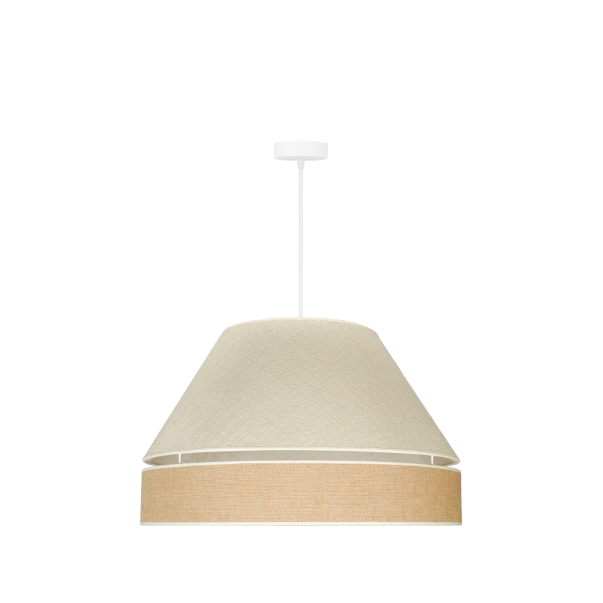 Duolla - Pakabinamas sietynas YUTE AVIGNON 1xE27/15W/230V diametras 60 cm pilka/ruda