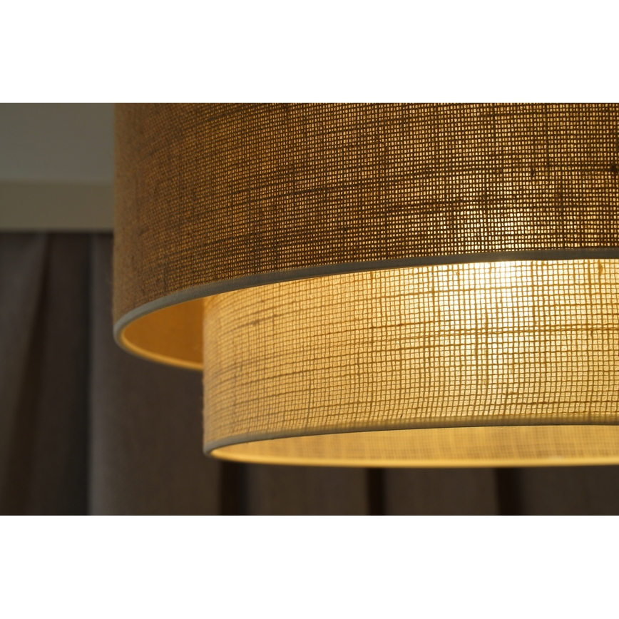 Duolla - Pakabinamas sietynas YUTE BOHO 1xE27/15W/230V diametras 45 cm ruda/kreminė