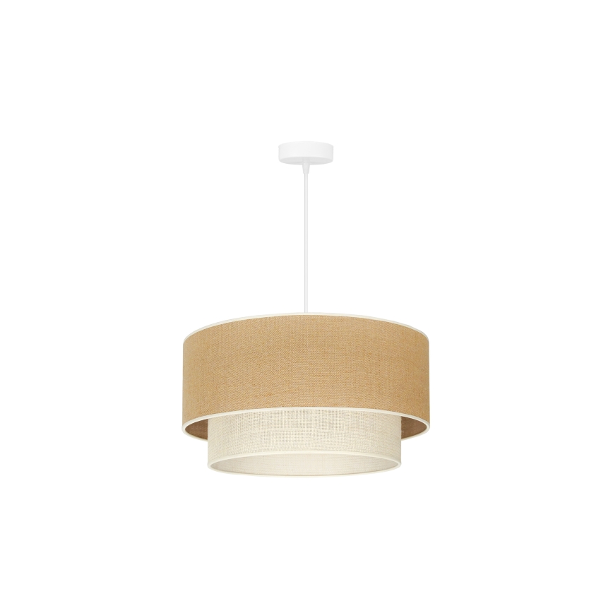 Duolla - Pakabinamas sietynas YUTE BOHO 1xE27/15W/230V diametras 45 cm ruda/kreminė