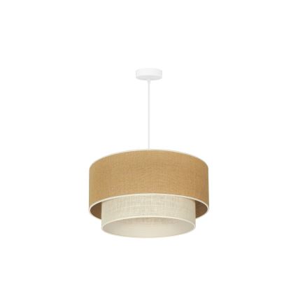 Duolla - Pakabinamas sietynas YUTE BOHO 1xE27/15W/230V diametras 45 cm ruda/kreminė