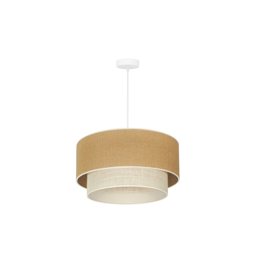 Duolla - Pakabinamas sietynas YUTE BOHO 1xE27/15W/230V diametras 45 cm ruda/kreminė