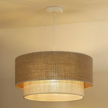 Duolla - Pakabinamas sietynas YUTE BOHO 3xE27/15W/230V diametras 60 cm ruda/kreminė