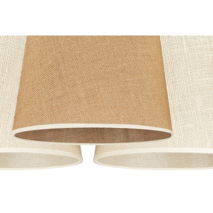 Duolla - Pakabinamas sietynas YUTE ROSSA 3xE27/15W/230V pilka/ruda