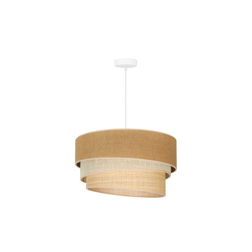 Duolla - Pakabinamas sietynas YUTE TRIO 1xE27/15W/230V diametras 45 cm ruda/pilka/smėlio spalva