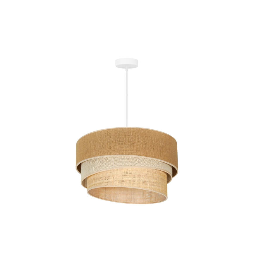 Duolla - Pakabinamas sietynas YUTE TRIO 1xE27/15W/230V diametras 45 cm ruda/pilka/smėlio spalva