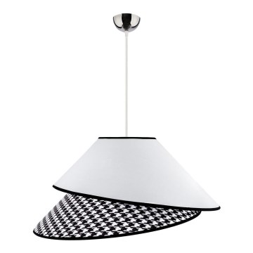 Duolla - Pakabinamas šviestuvas ant laido COCO 1xE27/40W/230V skersmuo 50 cm balta/juoda