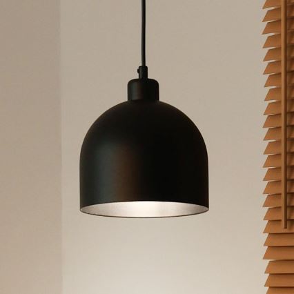 Duolla - Pakabinamas šviestuvas ant laido IRONLINE 1xE27/15W/230V skersmuo 17 cm juodas