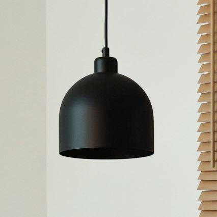 Duolla - Pakabinamas šviestuvas ant laido IRONLINE 1xE27/15W/230V skersmuo 17 cm juodas