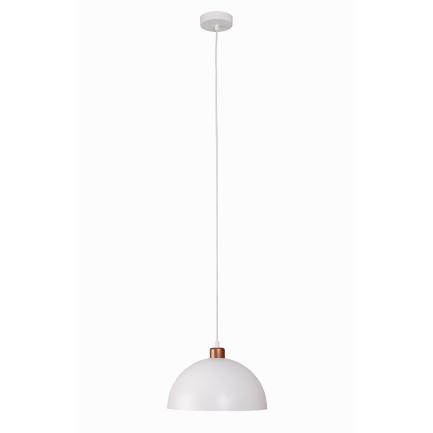 Duolla - Pakabinamas šviestuvas ant laido IRONLINE 1xE27/15W/230V, Ø 27 cm, balta/varinė