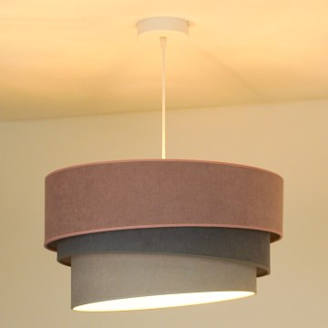 Duolla - Pakabinamas šviestuvas ant laido TRIO 1xE27/15W/230V skersmuo 45 cm rožinė/pilka/balta