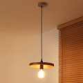 Duolla - pakabinamas šviestuvas su laidu IRONLINE 1xE27/15W/230V, skersmuo 30 cm, varinis/juodas