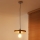 Duolla - pakabinamas šviestuvas su laidu IRONLINE 1xE27/15W/230V, skersmuo 30 cm, varinis/juodas