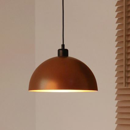 Duolla - pakabinamas šviestuvas su laidu IRONLINE 1xE27/15W/230V Ø 27 cm vario/juoda