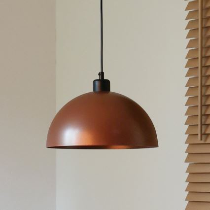 Duolla - pakabinamas šviestuvas su laidu IRONLINE 1xE27/15W/230V Ø 27 cm vario/juoda