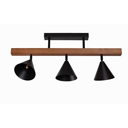 Duolla - Prigludęs lubinis šviestuvas IRONLINE 3xG9/3W/230V pušis/ąžuolas/juoda
