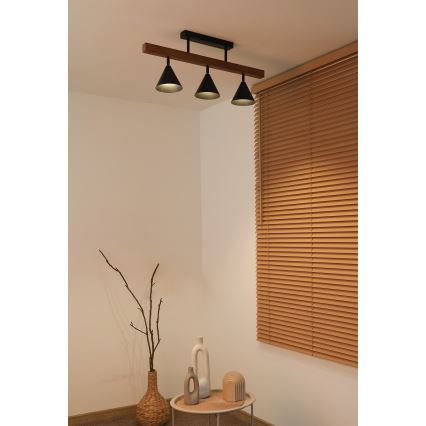 Duolla - Prigludęs lubinis šviestuvas IRONLINE 3xG9/3W/230V pušis/ąžuolas/juoda