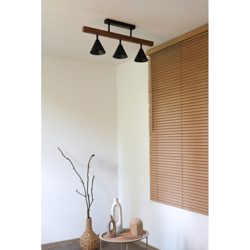 Duolla - Prigludęs lubinis šviestuvas IRONLINE 3xG9/3W/230V pušis/ąžuolas/juoda