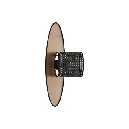 Duolla - Sieninis šviestuvas TOKYO RATTAN 1xE27/15W/230V diametras 50 cm auksas/juoda