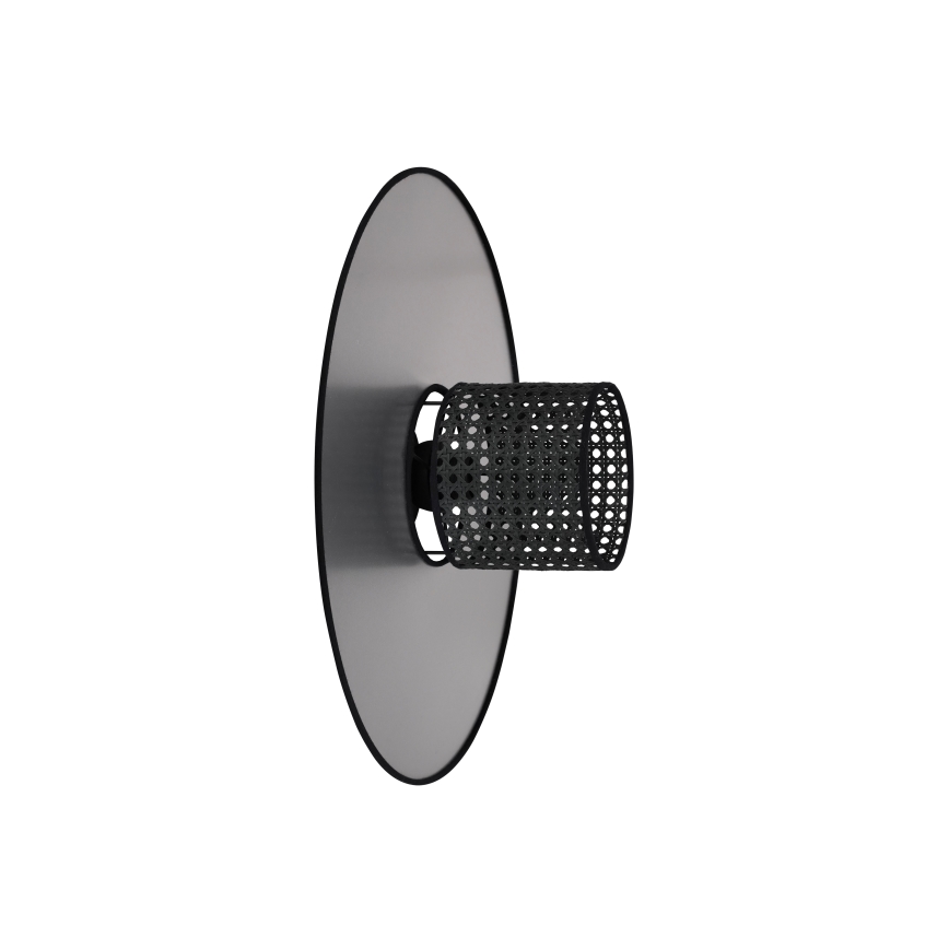 Duolla - Sieninis šviestuvas TOKYO RATTAN 1xE27/15W/230V diametras 50 cm sidabras/juoda