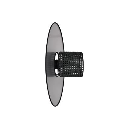 Duolla - Sieninis šviestuvas TOKYO RATTAN 1xE27/15W/230V diametras 50 cm sidabras/juoda