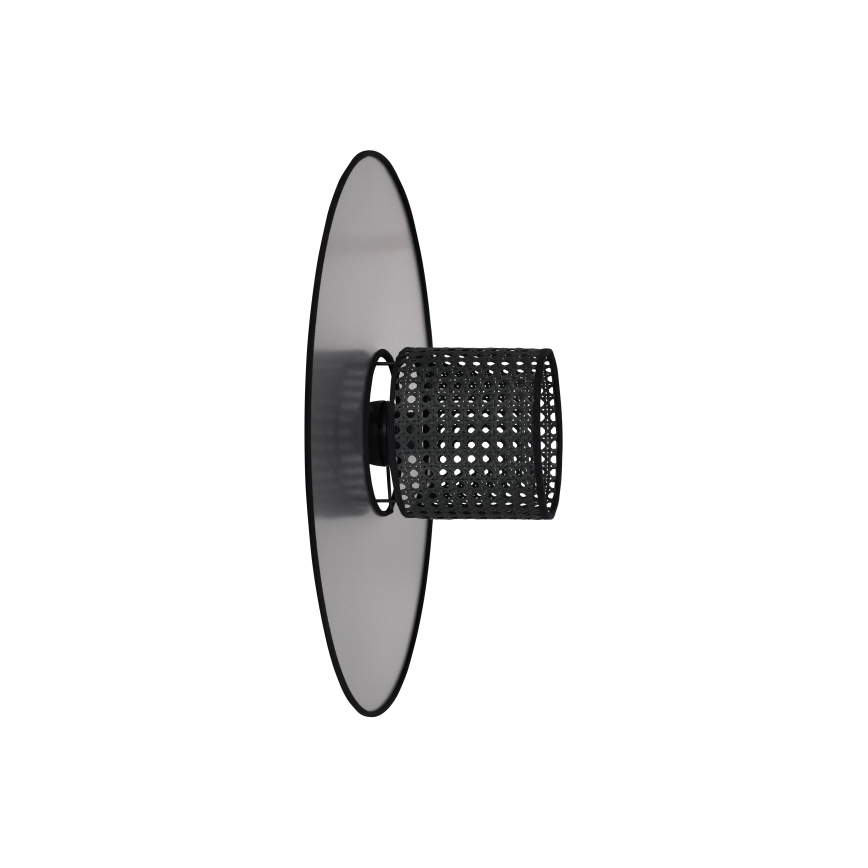 Duolla - Sieninis šviestuvas TOKYO RATTAN 1xE27/15W/230V diametras 50 cm sidabras/juoda