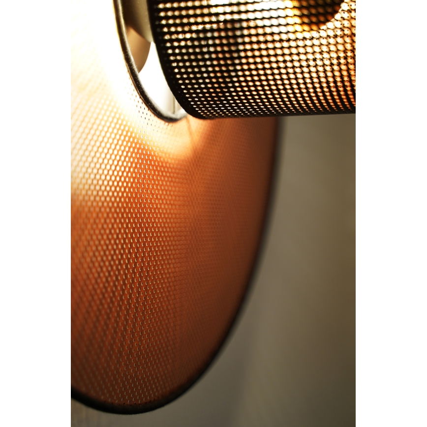 Duolla - Sieninis šviestuvas TOKYO SHINY 1xE27/15W/230V diametras 50 cm varis/juoda