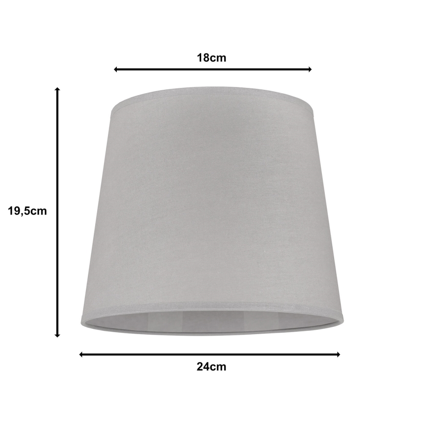 Duolla - Stalo lempų gaubtas CLASSIC M E27 skersmuo 24 cm pilka