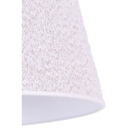 Duolla - Stalinis šviestuvas BOUCLE 1xE27/15W/230V diametras 28 cm balta/medis