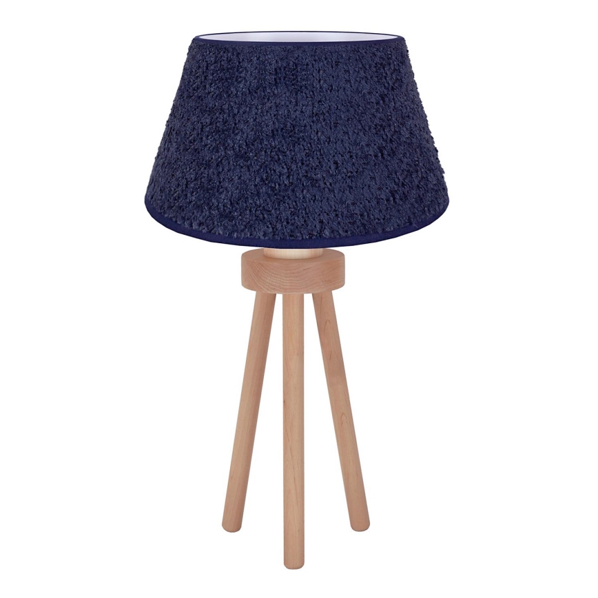 Duolla - Stalinis šviestuvas BOUCLE 1xE27/15W/230V diametras 28 cm mėlyna/medis
